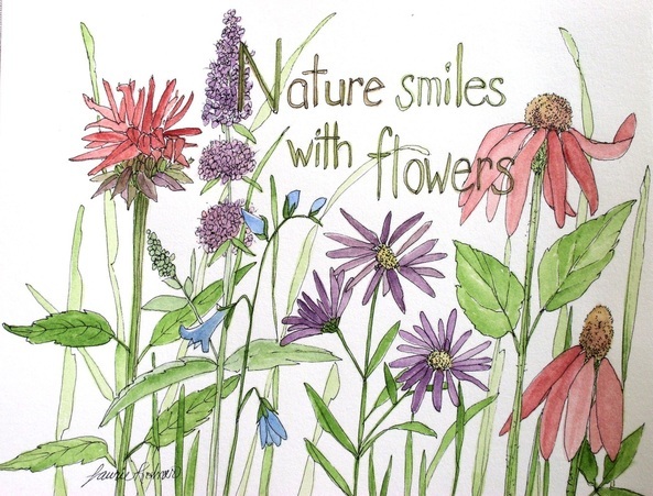 wildflowers with quote