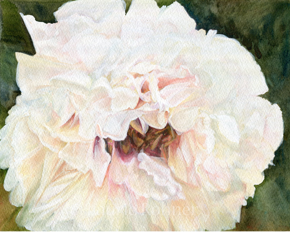 watercolor garden flowers by Laurie Rohner